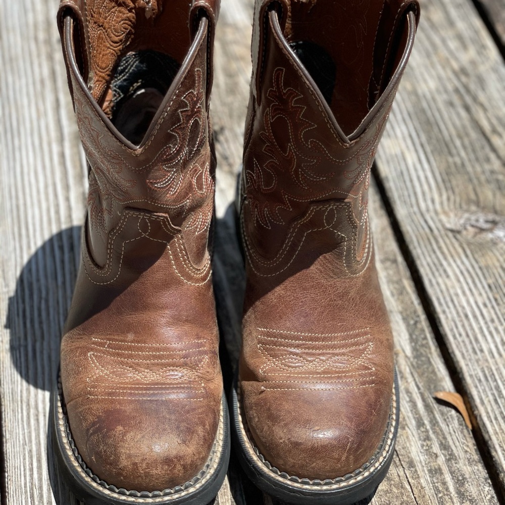 Ariat Fatbaby Saddle Women Brown Western Boot 8B